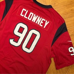 Houston Texans #90 Jadeveon Clowney Nike On Field Game Jersey Size XL Red Blue